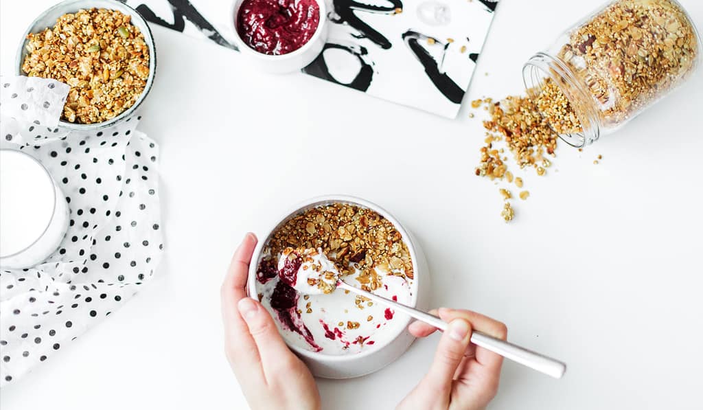 Healthy oats in a bowl
