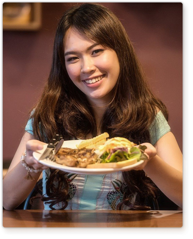 Rose Lewis preparing healthy food